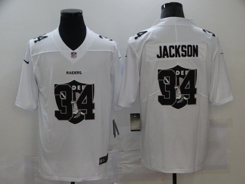 Men Oakland Raiders #34 Jackson White shadow 2020 NFL Nike Jerseys->oakland raiders->NFL Jersey